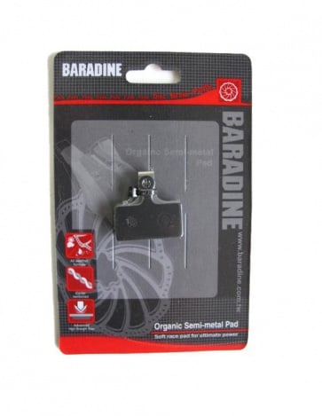 Baradine XTR BR-M985 organic semi metal pads shoes disc brake