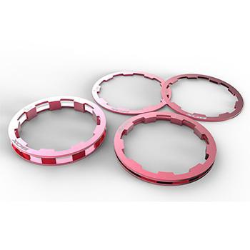 BOX ZERO SHIMANO COMP CASSETTE SPACERS 1-5mm RED