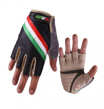 Havik 312 Flag Italia Black Half Finger Cycling Gloves
