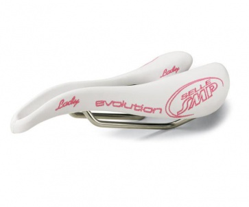 Selle SMP Evolution Lady Bicycle bike saddle seat white pink