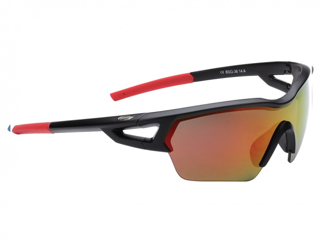 BBB BSG-3612 Arriver MLC Sport Sunglasses Matt Black Red Lens