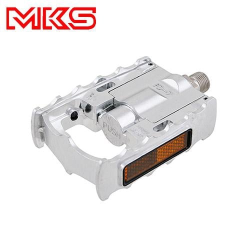 MKS Fd-7 Folding Alloy Pedal 1pair Silver Double Sided Made in Japan for sale online 