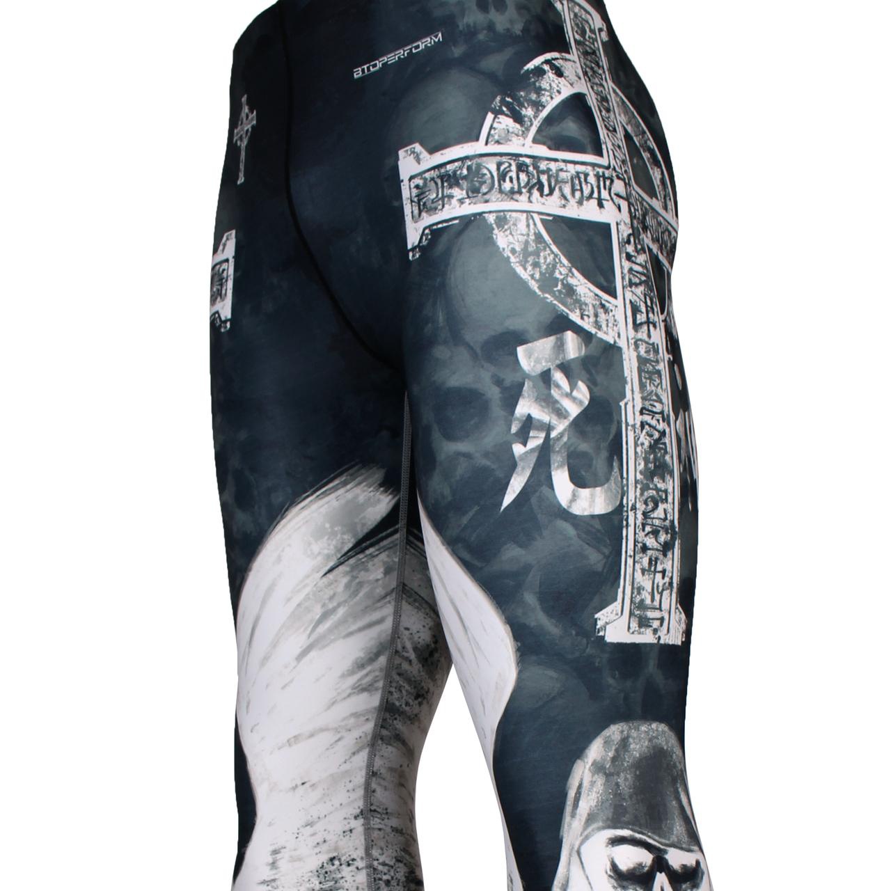 SKULL CROSS [FY-106] BTOPERFORM Full Graphic Compression Leggings