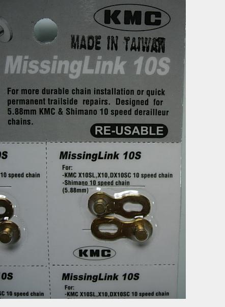 KMC Missing Link 10 SP Chain Link Gold