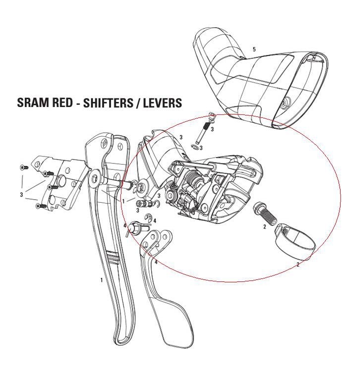 Sram gear outlet shifter assembly