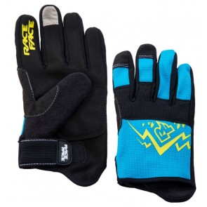 Race Face Dewey Youth Gloves Blue-Yellow