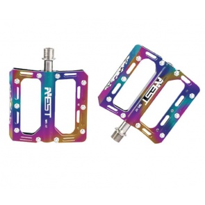 AEST YRPD-10CR Flat Pedals Cr Spindle Rainbow Color