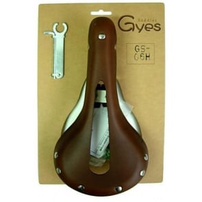 Gyes GS-06H Bicycle Leather Saddle Seat Brown