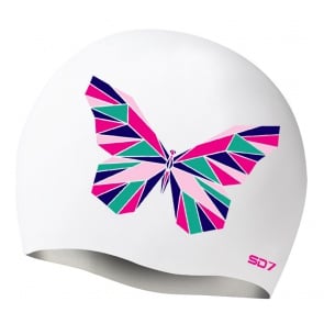 SD Cristal Butterfly Silicon Swimming Cap