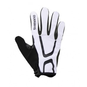 Shimano Light Gloves Long Finger Bicycle White Black
